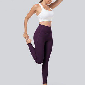 Purple Color Plus Size Legging <b>For</b> Women's Breathable Skin Friendly Cotton Bamboo Fiber <b>Material</b> Long Lasting Wear Leggings - Product Image 4