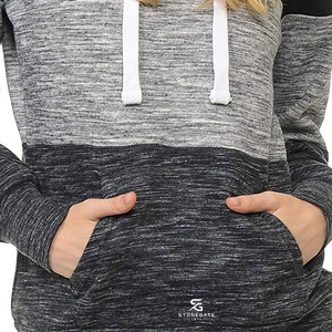 Sudadera con Capucha para Mujer, 100% Algodón Felpa, Color Sólido, Estilo Oversize, Transpirable, Casual, Streetwear, con Logotipo Personalizado, 2026 - Product Image 6