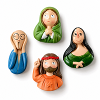 Imán de nevera 3D personalizado con figura artística de resina, artesanía única para regalos de museo, tiendas de souvenirs y vendedores de mercancía de galería.