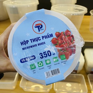 Microwave Oven Safe PP Plastic Food <b>Container</b> Round Shape Box Takeaway Transparent <b>clear</b> Disposable Food <b>Containers</b> with Lids - Product Image 2