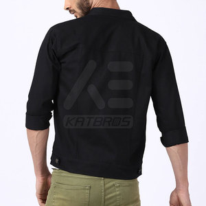 Nouvelle arrivée, veste en jean pour homme de qualité supérieure, 100% coton, logo sur le devant, décontractée, respirante, pour adultes - Product Image 4