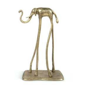 Gold Plated Aluminum Carved Religious <b>Elephant</b> Figurine Modern Statue for Home Office Tabletop Desk <b>Gift</b> Diwali - Product Image 4