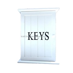 Private Label Customised White Wooden Modern Multifunctional <b>Key</b> <b>Box</b> Holder Double Tiers <b>Wall</b> <b>Mount</b> Detachable Storage Holders - Product Image 6