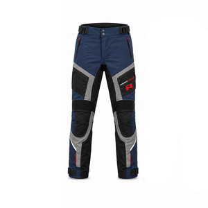 Pantalon de moto isolé pour usage extérieur avec tissu résistant, finition imperméable, coutures renforcées, protections de genoux amovibles - Product Image 4