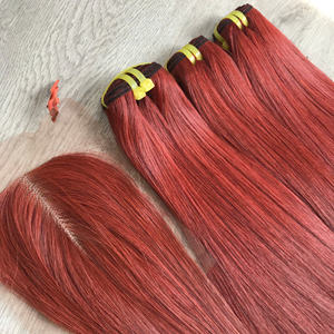 Trama de pelo vietnamita virgen 100%, hueso recto, Color Cajun, encaje HD suave y sedoso, supercalidad, entrega rápida, extensiones humanas - Product Image 1