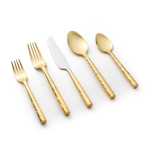 Ensemble de couverts en métal pour restaurant, mariage, Noël, couverts en acier inoxydable doré, couverts en acier miroir - Product Image 1