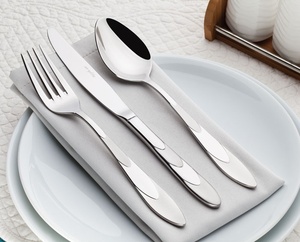 Ensemble de couverts élégants en acier inoxydable avec finition miroir, compatibles lave-vaisselle, légers, pour hôtels de luxe, restaurants et usage domestique - Product Image 4