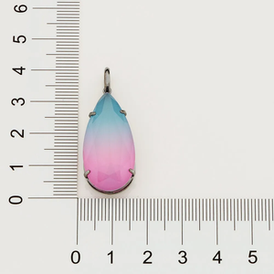 Water Drop <b>Opal</b> Pendant <b>Necklace</b> Silver Plated Stainless Steel Claw Setting Romantic Unisex Everyday Wearing - Product Image 3