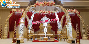 การออกแบบที่หรูหรา Bollywood Mandap สำหรับงานแต่งงานที่ดีงามสวยงาม jodha Akbar งานแต่งงานแบบเอเชียธีมบอลลีวูด - Product Image 4