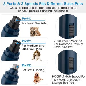 Cortauñas Profesional Inalámbrico para Perros, Silencioso, 2 Velocidades, Recargable por USB, para el Cuidado de las Patas - Product Image 3