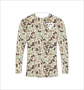 mens custom sublimation duck camo long sleeve t shirt hunting fishing <b>athletic</b> sports training shirt - Product Image 5