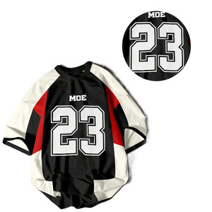 Maillot d'entraînement respirant en maille pour homme, coloris noir, style hip-hop, maillot de football américain, streetwear, uniforme d'équipe athlétique - Product Image 3