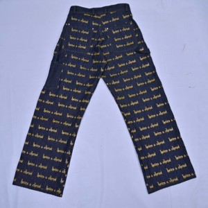 Pantalon large taille haute en tissu peigné imprimé de qualité supérieure, coupe ample, longueur intégrale, décontracté, avec poches, écologique, séchage rapide, vente en gros - Product Image 5