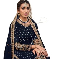 Salwar Kameez en viscose personnalisable, entièrement cousu, style Anarkali, pour femmes et filles, avec taille plus, multicolores