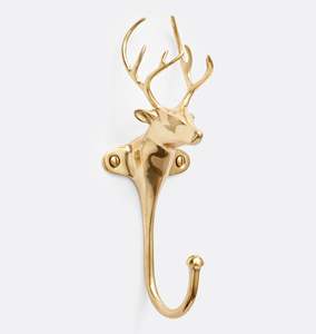 Crochet décoratif en laiton massif pour salle de bain, chambre, cuisine, entrée, porte-serviettes, porte-manteau, porte-sacs, porte-clés, organisateur domestique, hôtel - Product Image 1