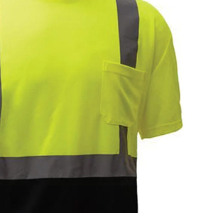 Camiseta de trabajo de manga corta reflectante de alta visibilidad para hombre, impermeable, con logotipo y talla personalizados para uniformes de trabajo en equipo. - Product Image 6