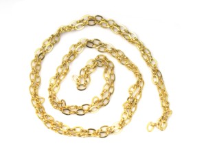 Chaîne décorative ovale en laiton plaqué or 18 carats pour la fabrication de colliers, bracelets et boucles d'oreilles (5 mm) - Product Image 3