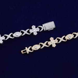 Nouveau style Bracelet cubain en argent plaqué 925 avec diamants VVS et moissanite, élégant et tendance, pour hommes et soirées - Product Image 2