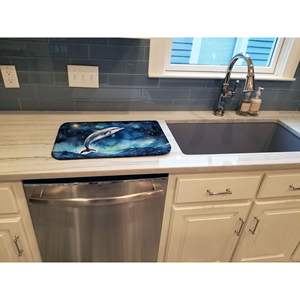 Dolphin Starry Sea Dish <b>Drying</b> <b>Mat</b> Absorbent Countertop 14 X 21\" Multicolor <b>Kitchen</b> Counter Dish Drainer Pad - Product Image 4