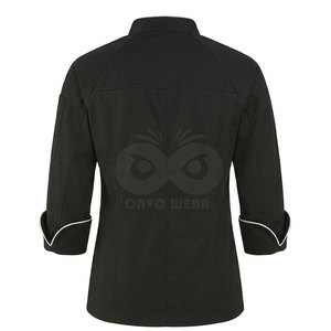 Veste de chef moderne ajustée unisexe avec fermeture boutonnée pour les professionnels de la restauration - Product Image 2