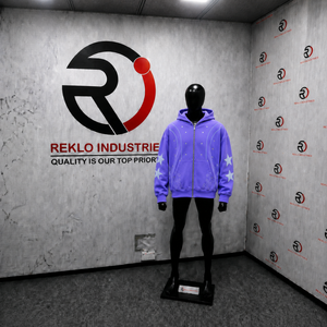 Sudadera con capucha y cremallera STREETWEAR PURPLE STAR, moda moderna, corte relajado, informal, con cremallera, forro polar oversize con estampado de estrellas, ropa informal de otoño, cómoda - Product Image 3