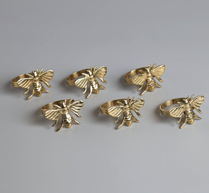 Customizable Brass Napkin Ring Party Occasions Stocked in India <b>Wedding</b> <b>Table</b> <b>Top</b> <b>Decor</b> Usage in Wholesale Prices - Product Image 3