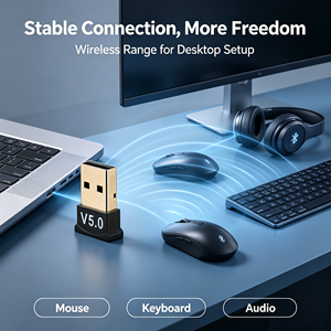 IFA03 ตัวรับสัญญาณ USB แบบดองเกิล ไร้สายภายใน BT 5.0 อะแดปเตอร์ไร้สาย 2.4GHz สำหรับคอมพิวเตอร์ คีย์บอร์ด หูฟัง - Product Image 3