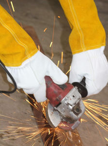 Guantes de soldadura TIG de cuero vacuno resistente al calor, ignífugos, con puño largo de seguridad, para soldador. - Product Image 4