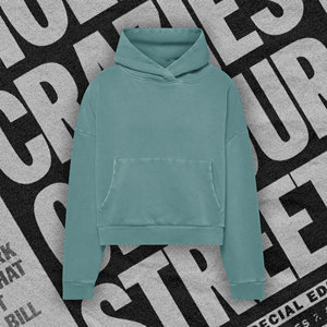 Sudadera con Capucha de Hombros Caídos, Ecológica, Transpirable, de Alto GSM, Personalizada, Tallas Grandes, para Mujer, Verano, Otoño, Invierno, Ajuste Holgado, Lisa - Product Image 1