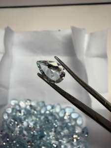 Piedra Preciosa de Aguamarina Natural AAA+++ Corte Esmeralda en Forma de Pera 6x9MM Facetada |   Piedra de Aguamarina Azul Suelta para Joyería y Venta al por Mayor - Product Image 4