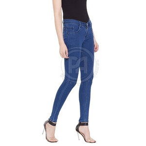 Pantalones vaqueros para mujer de tamaño personalizado, transpirables, para uso en exteriores, los más vendidos al por mayor, 100% algodón. - Product Image 3