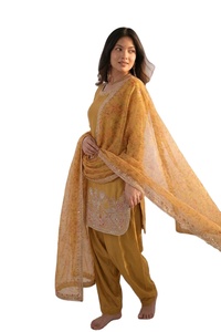 Indian Ethnic <b>Silk</b> Stitched Heavy Embroidery <b>Kurta</b>/Kurti Suit Women Party Winter Summer Punjabi Suit Salwar Kameez - Product Image 4