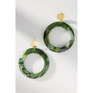 Boucles d'oreilles de créateur de luxe faites à la main pour femme, accessoires de mode en résine, pour soirée, durables, légères, en cristal, fabriquées en Inde - Product Image 1