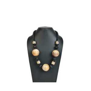 Collar con Colgante de Cuerno de Búfalo, Artesanía Natural, Personalizable, con Cuentas en Forma de Pirámide, para Bodas, Precio Económico, con Oferta de Venta - Product Image 3