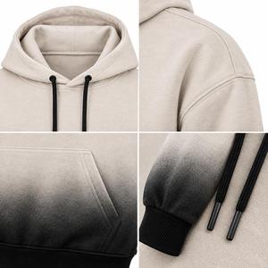 Sweat-shirt à capuche dégradé en molleton de coton pour homme, coupe classique, séchage rapide, écologique, avec poche, pour l'automne - Product Image 5