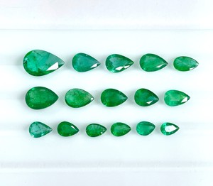 Mejor Precio, Esmeralda Zambiana 100% Natural de 1-2 Quilates, Forma de Pera, Color Verde Medio, Piedras Preciosas Sueltas de Alta Calidad para Joyería - Product Image 1