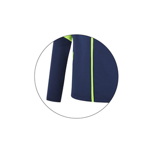 Ensemble de survêtement sportif unisexe bleu marine, manches longues, fermeture éclair, respirant, tricoté, deux pièces, vêtements de sport pour toutes les saisons - Product Image 5