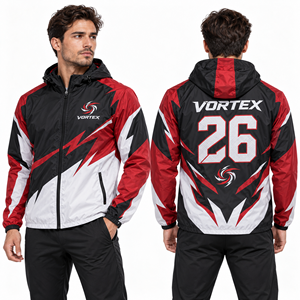Custom Windbreaker Coat Water Resistant Windproof <b>Packable</b> Hooded Reflective Breathable Lightweight Durable Premium Professional - Product Image 4
