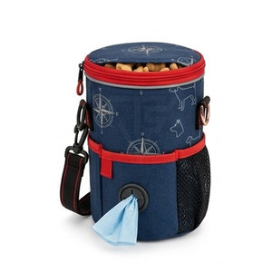 Sac à friandises pour dressage de chiens avec sangle réglable, poche zippée et porte-sac à déjections pour la promenade et la formation caninales - Product Image 1