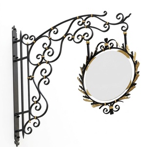 Plaque de porte extérieure moderne de luxe en fer forgé, personnalisée, écologique, résistante aux intempéries, numéro de maison en métal KHP - Product Image 1