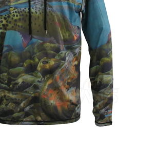 Sudadera con capucha de pesca personalizada para actividades al aire libre como pesca, navegación, camping y playa con protección solar. - Product Image 4