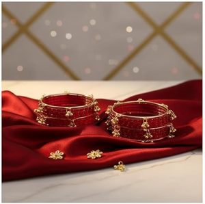 High Quality <b>Gold</b> Plated Kashmiri Jhumki Shining Ghungroo <b>Bangles</b> Wedding Party Wear Premium Wholesale Price - Product Image 4