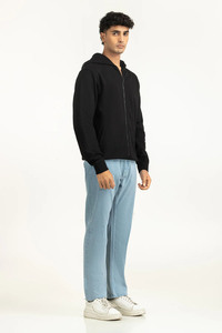 Sweat-shirt à capuche zippé pour homme, en molleton doux couleur anthracite, avec poches avant, confortable, décontracté, chaud, idéal pour l'hiver. - Product Image 4