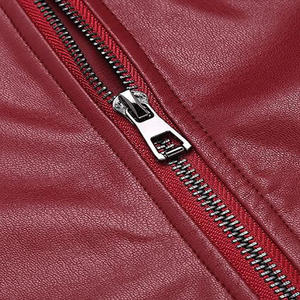 Chaqueta de Cuero Personalizada de Alta Calidad para Hombre, Hecha en Pakistán, Chaqueta de Cuero Roja de Moda, Chaqueta de Cuero Estilo Motero - Product Image 5
