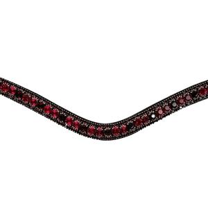 Bande de front en forme de vague 3 rangées de cristal multicolore sur mesure en cuir véritable bande de front de cheval pour bride anglaise - Product Image 1