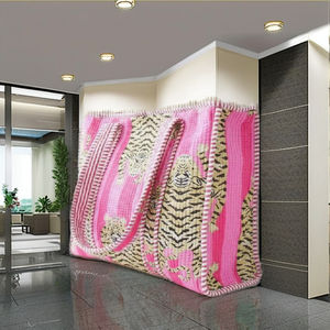 Sac fourre-tout réutilisable et écologique avec finition de qualité supérieure, grande capacité et poignées robustes pour le shopping, l'université, le bureau et les voyages - Product Image 5