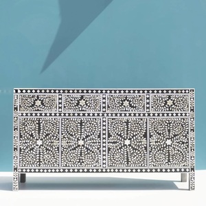 ILAHI's Bone Inlay <b>Drawer</b> Modern Design Agate Detailing <b>Storage</b> Portable Home Furniture - Product Image 1