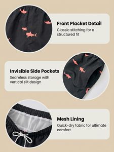 Shorts de Baño Personalizados OEM para Hombre, de Secado Rápido, Resistentes al Viento, de Poliéster/Nailon, Ropa de Playa de Alta Calidad, Marca Personalizada - Product Image 5