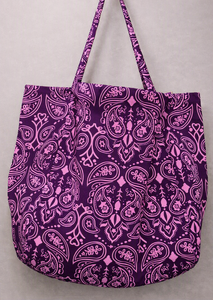 Bolsa de mano rosa de gran capacidad, bolso de hombro de algodón para viajes, playa, uso diario, 100% algodón reciclado - Product Image 3