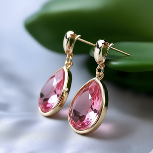 <b>Earrings</b> 925 Sterling Silver with 18K Gold Plated Trendy Party Wear Accessory <b>Bridal</b> <b>Drop</b> <b>Earrings</b> Handcrafted Hypoallergenic - Product Image 3